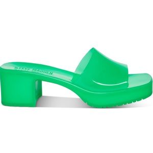 STEVE MADDEN Harlin Block Heel Jelly Sandal Slides